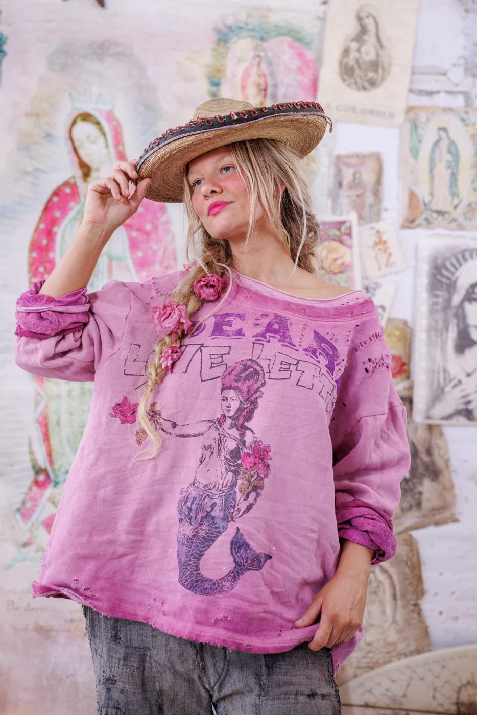 Mermaid Love Letters Hermosa Sweatshirt - Image 2