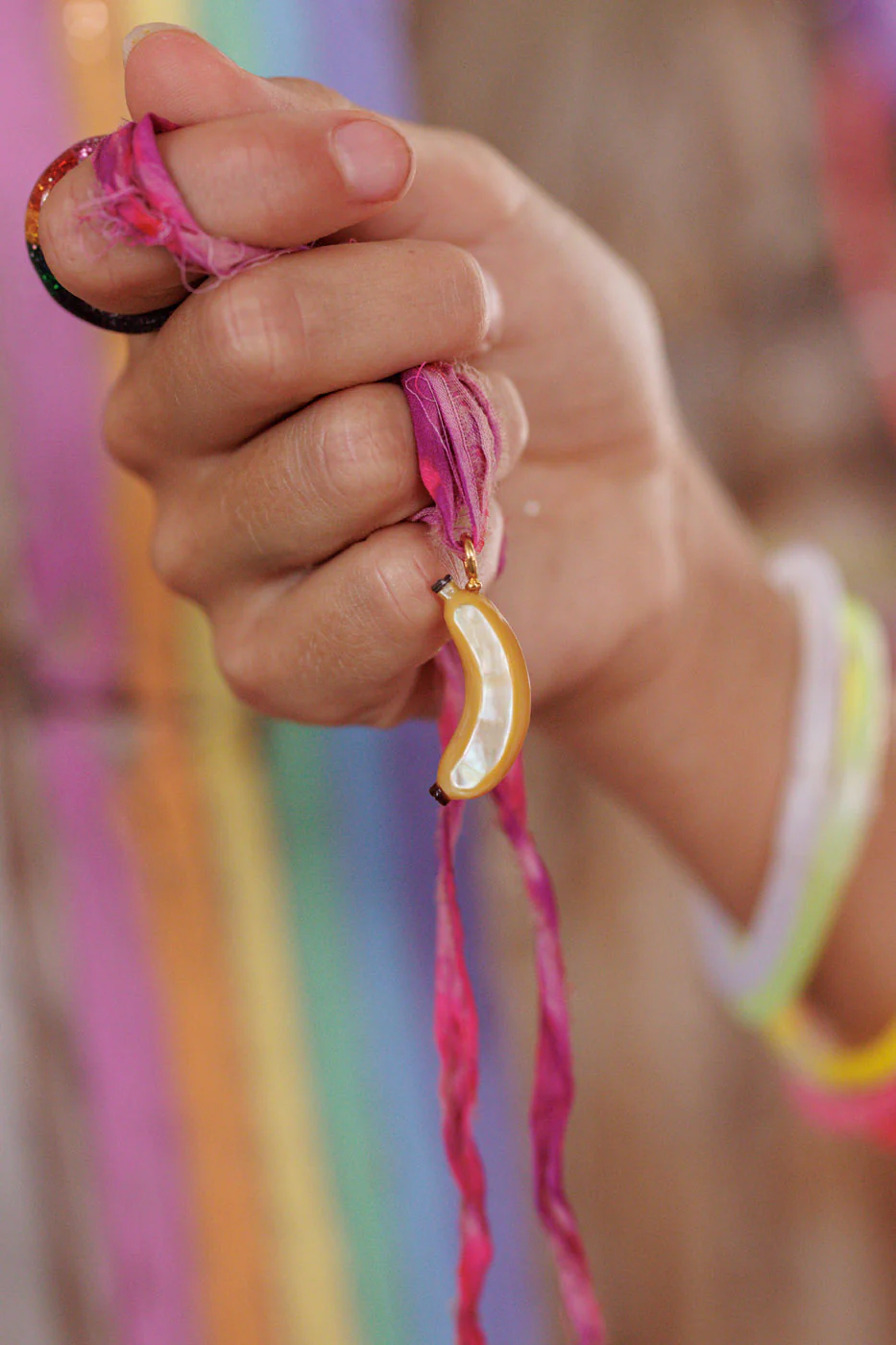 Mother-of-Pearl Banana Pendant - Image 3