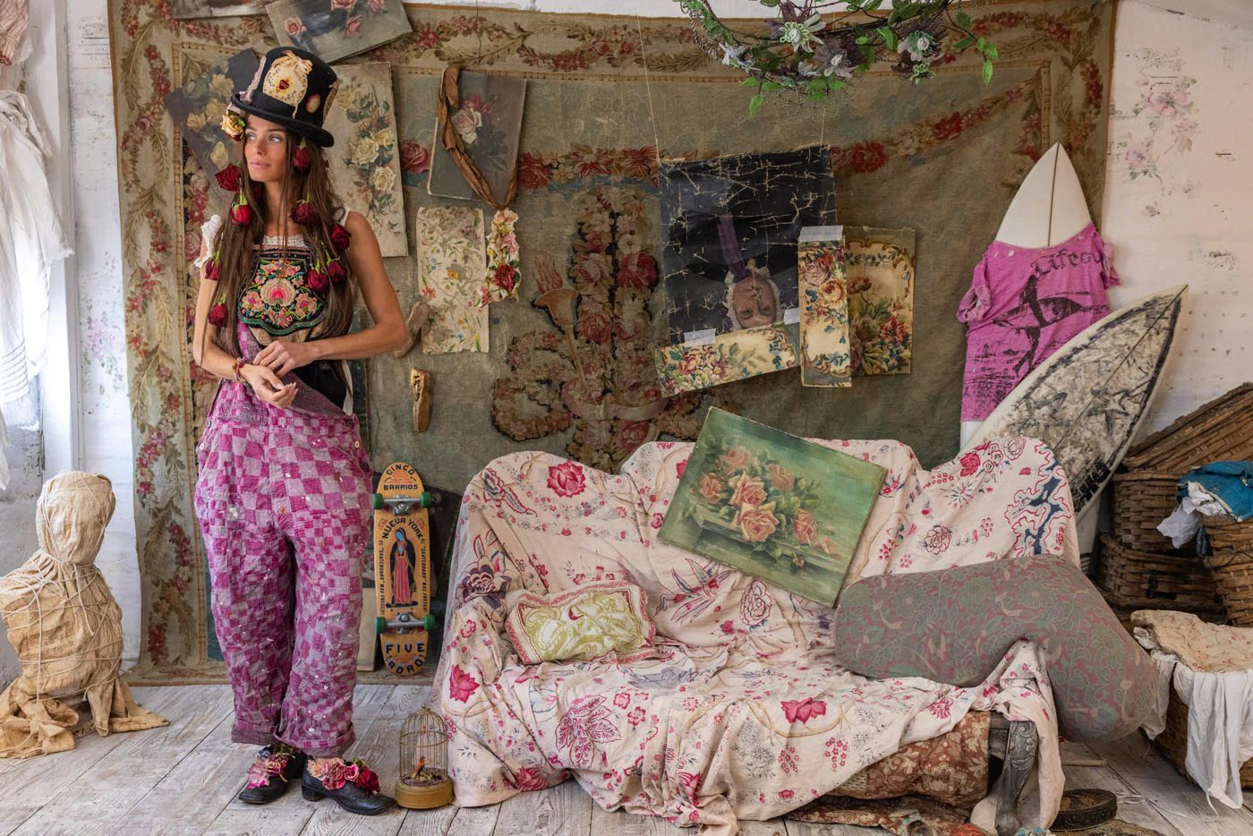 Patchwork Love Overalls - Image 7