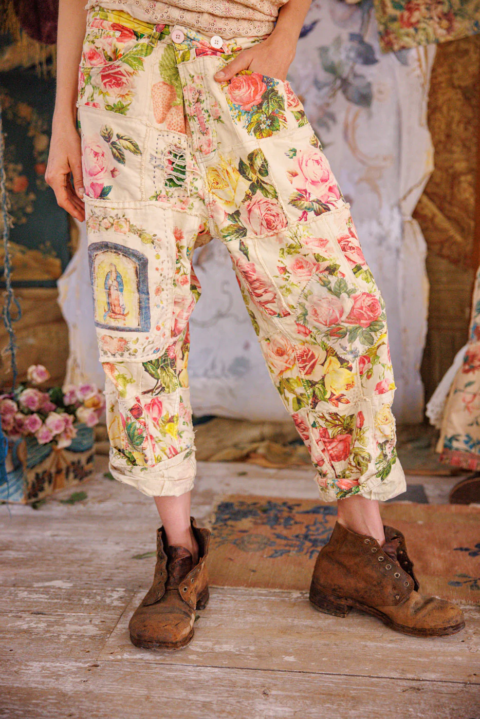 Patchwork Miner Trousers - Image 3