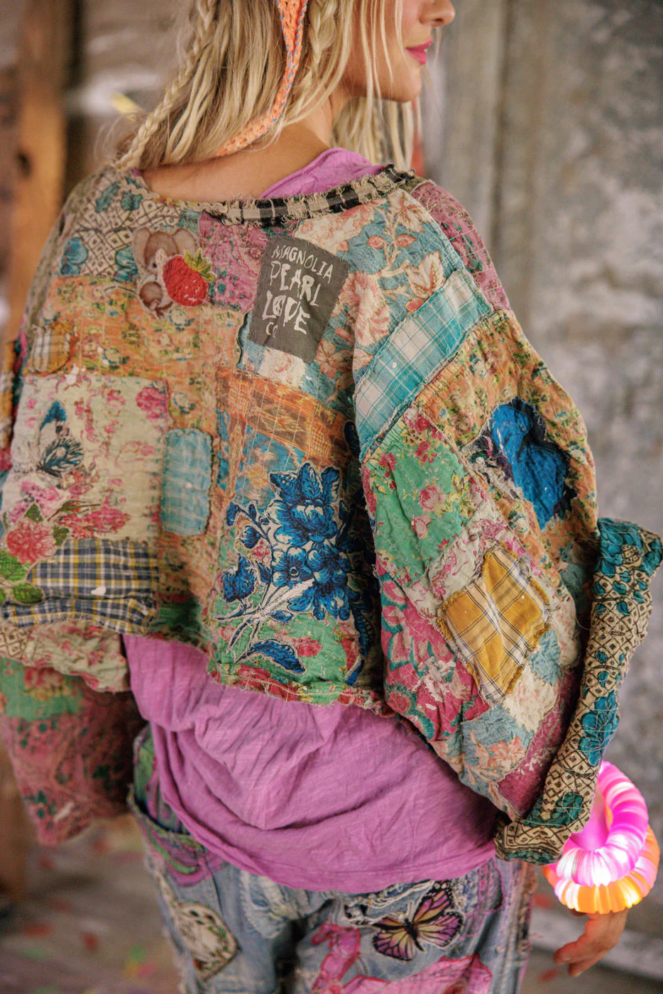 Quilted Bapu Poncho Top - Image 5