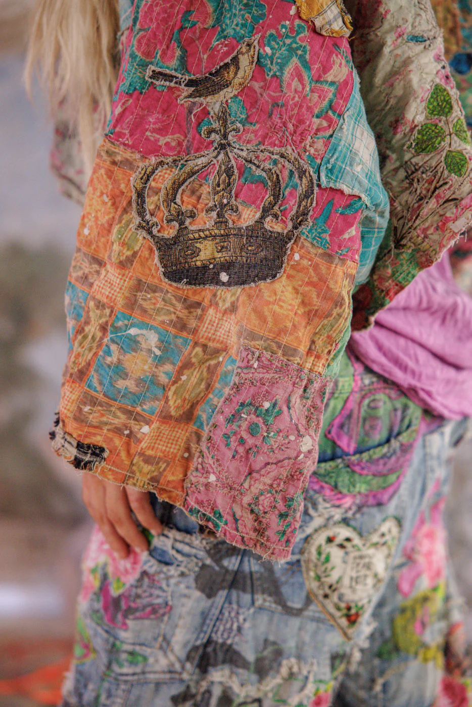 Quilted Bapu Poncho Top - Image 7