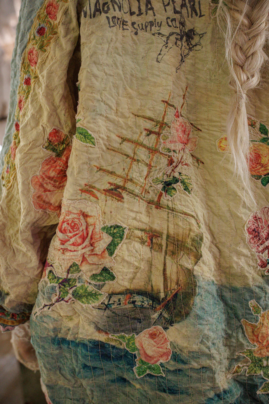 Quilted Ocean Rose Kimono - Image 9
