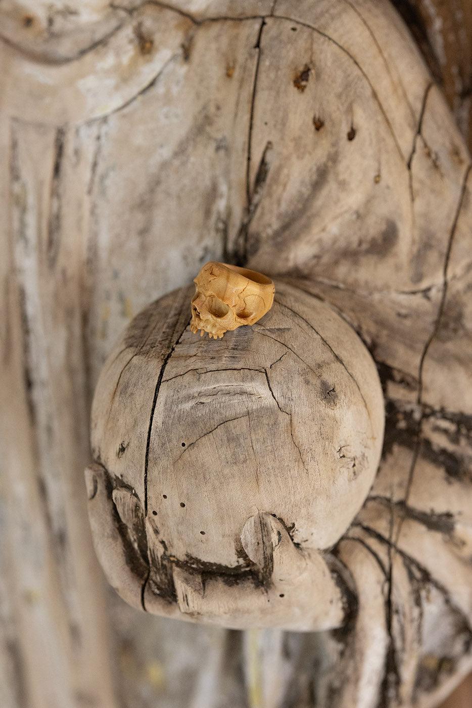 Sandalwood Skull Scarf Slide - Image 2