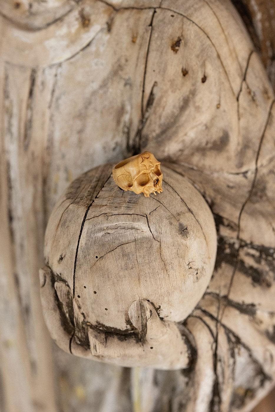 Sandalwood Skull Scarf Slide - Image 3