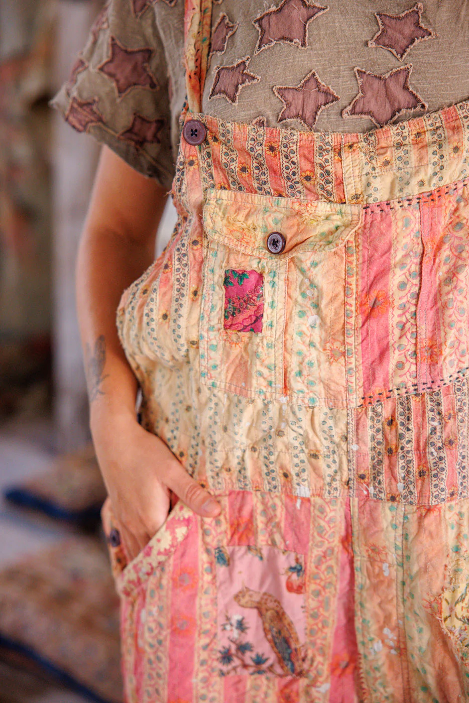 Sunfaded Love Overalls - Image 4
