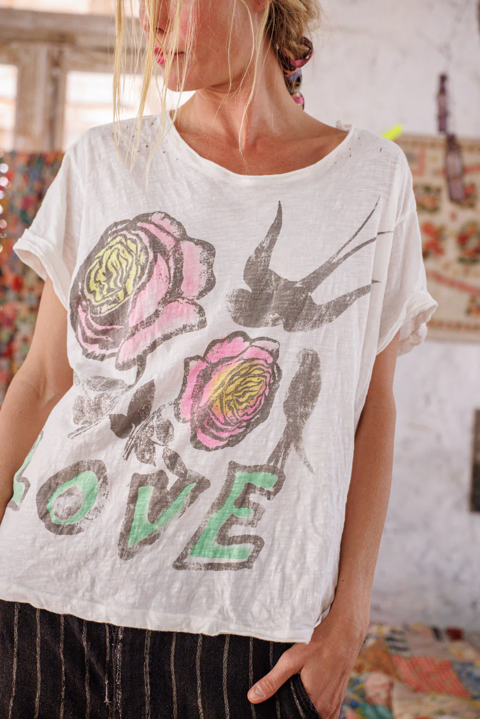 Victorian Love Birds Tee - Image 3