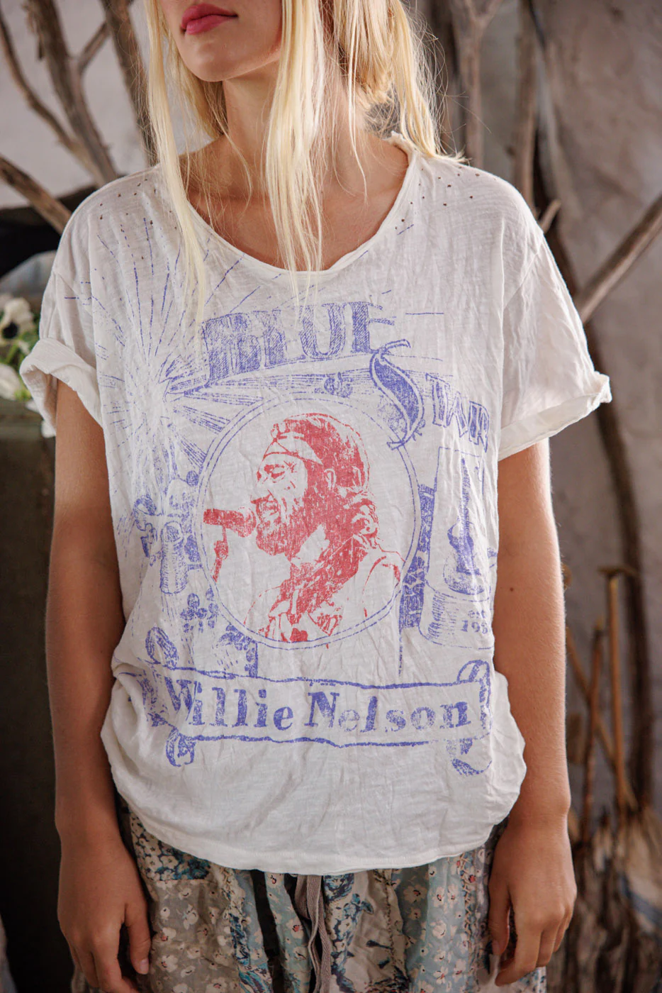 Willie Nelson Blue Star Tee - Image 3