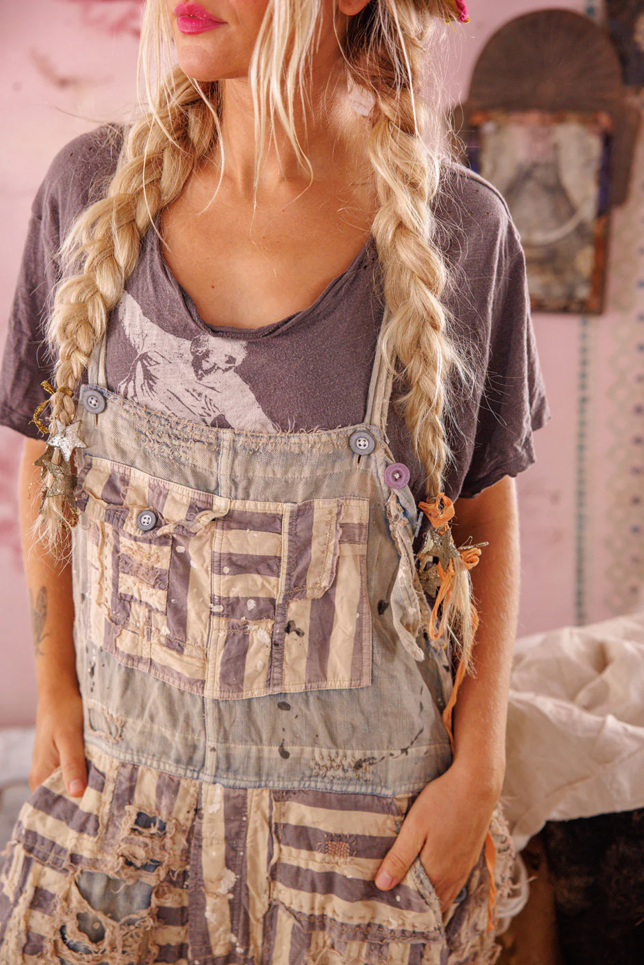 Patchwork Frankie Overalls - Image 2