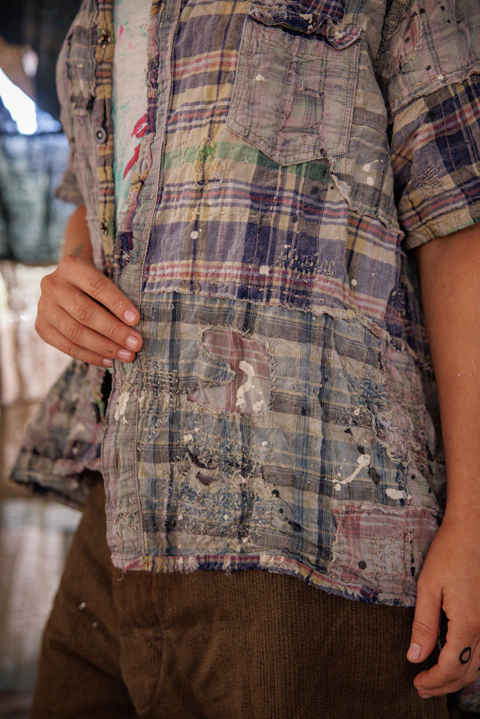 YD Patchwork Perletta Shirt - Image 5